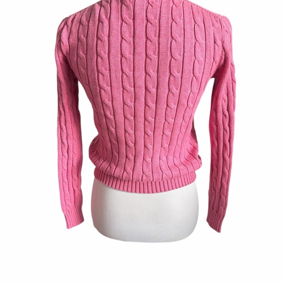 Women's Cable-Knit Cotton Crewneck Sweater - Picture 5 of 8